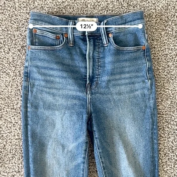 Madewell The Perfect Vintage Jean - Straight Leg - Medium Blue Wash - Size 26 - Picture 12 of 14